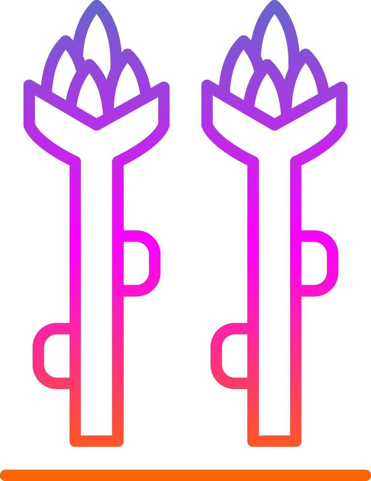 Asparagus Line Gradient Icon Design vector