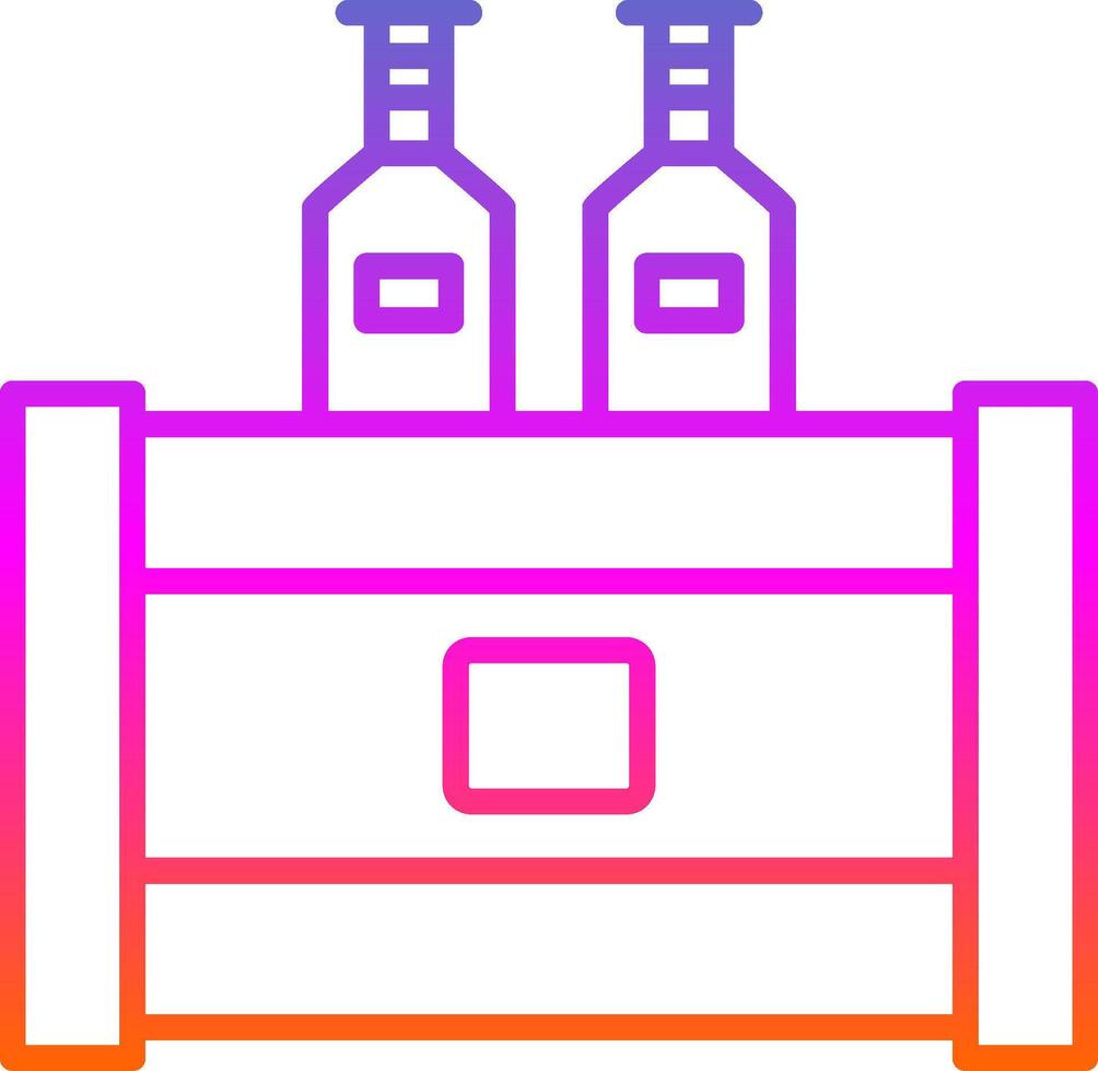 Beer Box Line Gradient Icon Design vector