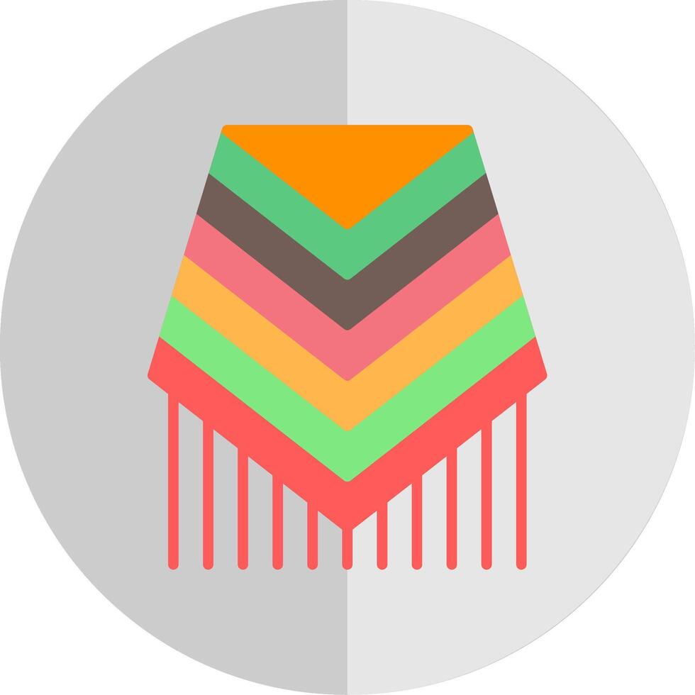 Poncho Flat Scale Icon Design vector