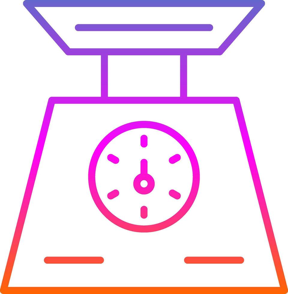 Weigh Scale Line Gradient Icon Design vector