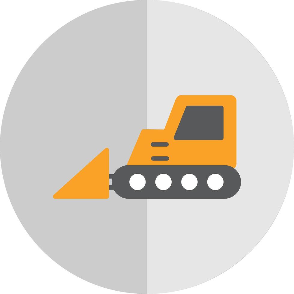 Bulldozer Flat Scale Icon Design vector