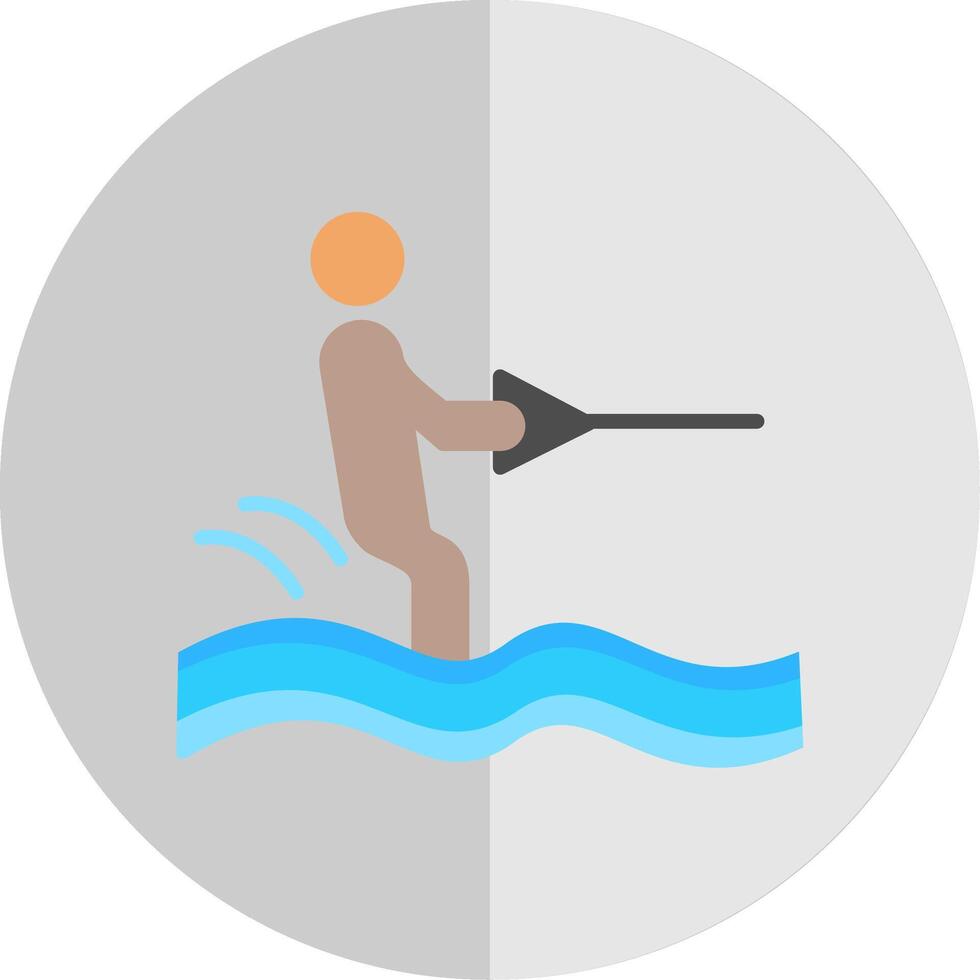 Surfing Flat Scale Icon Design vector
