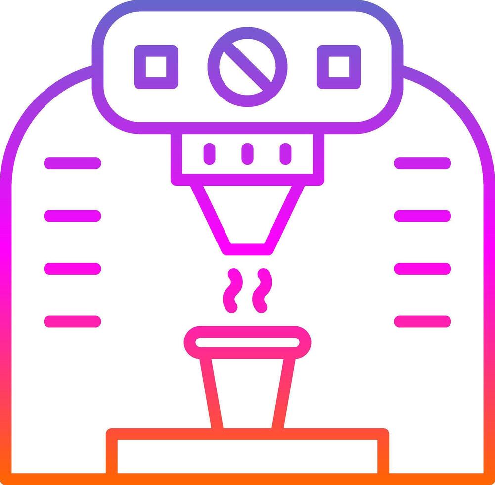Coffee Machine Line Gradient Icon Design vector