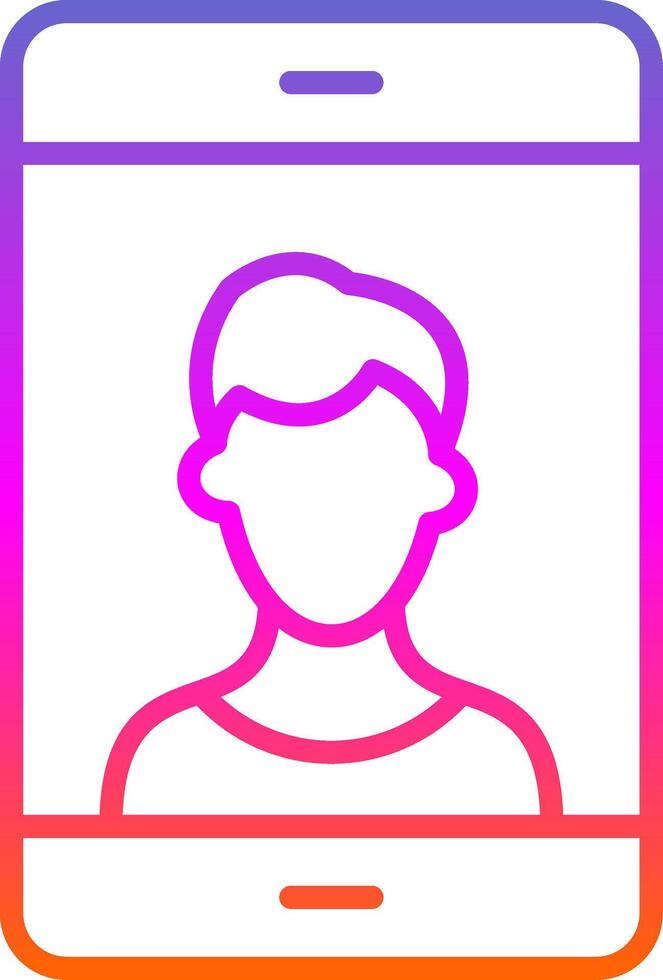 Photo Line Gradient Icon Design vector