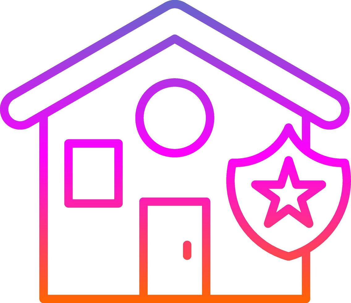 House Line Gradient Icon Design vector