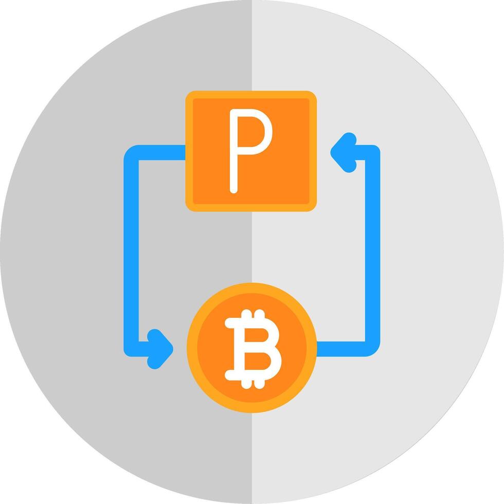 Bitcoin Paypal Flat Scale Icon Design vector