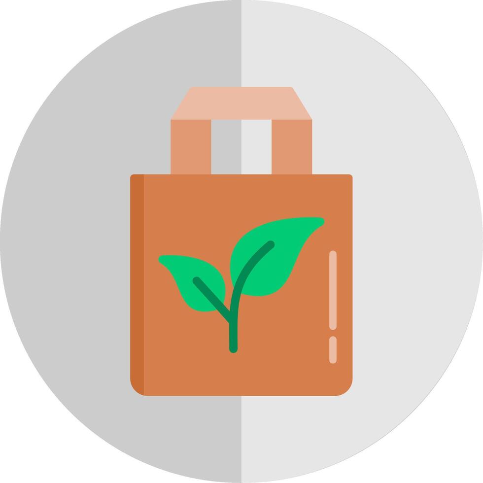 Eco Bag Flat Scale Icon Design vector