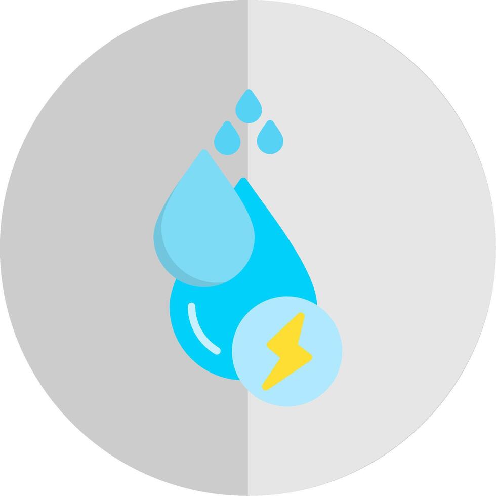 Water Energy Flat Scale Icon Design vector