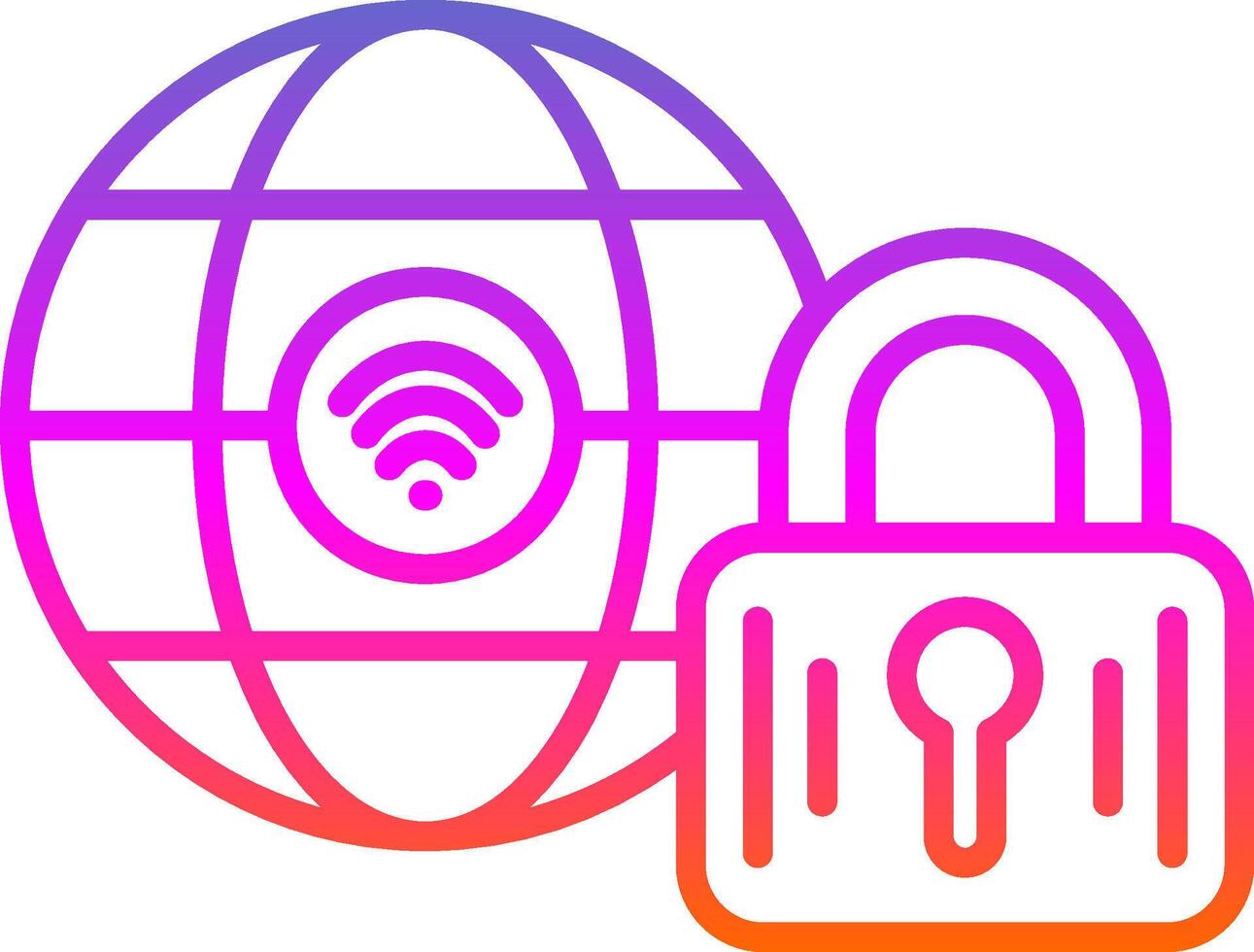 Internet Line Gradient Icon Design vector