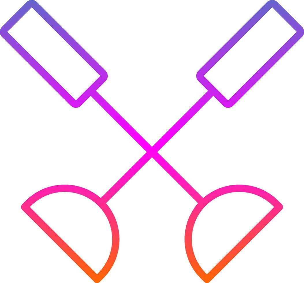 Paddle Line Gradient Icon Design vector