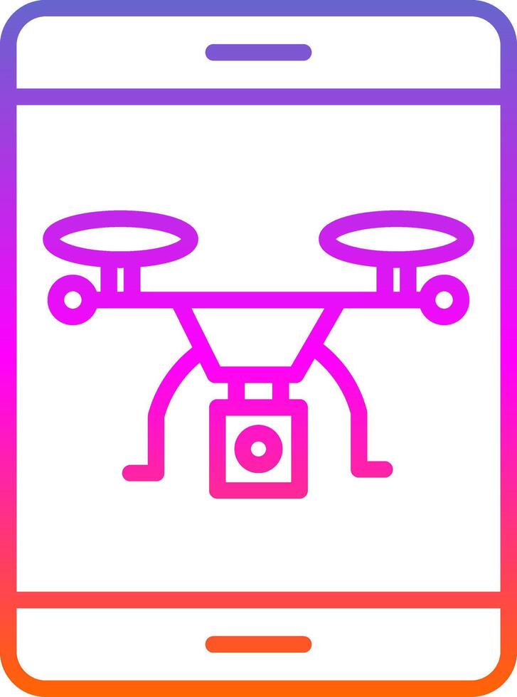 Drone Line Gradient Icon Design vector