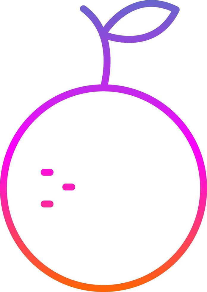 Orange Line Gradient Icon Design vector