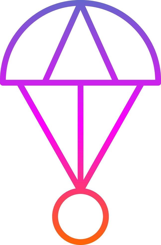 Skydive Line Gradient Icon Design vector