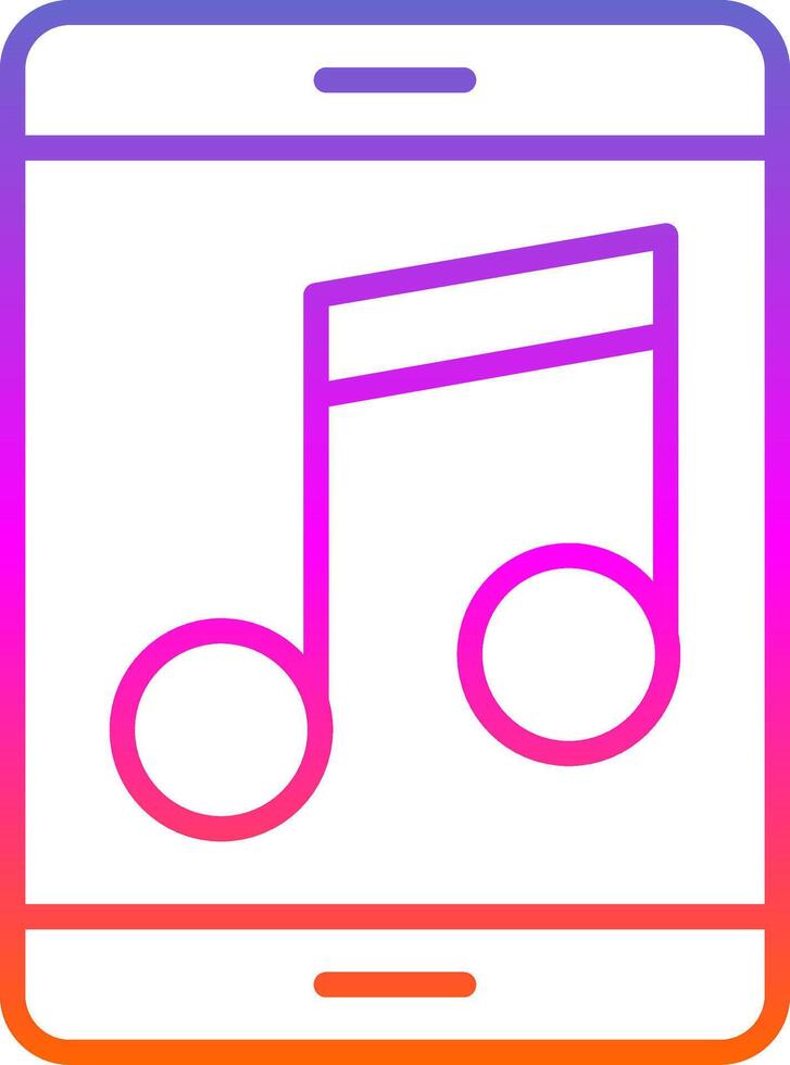 música línea degradado icono diseño vector