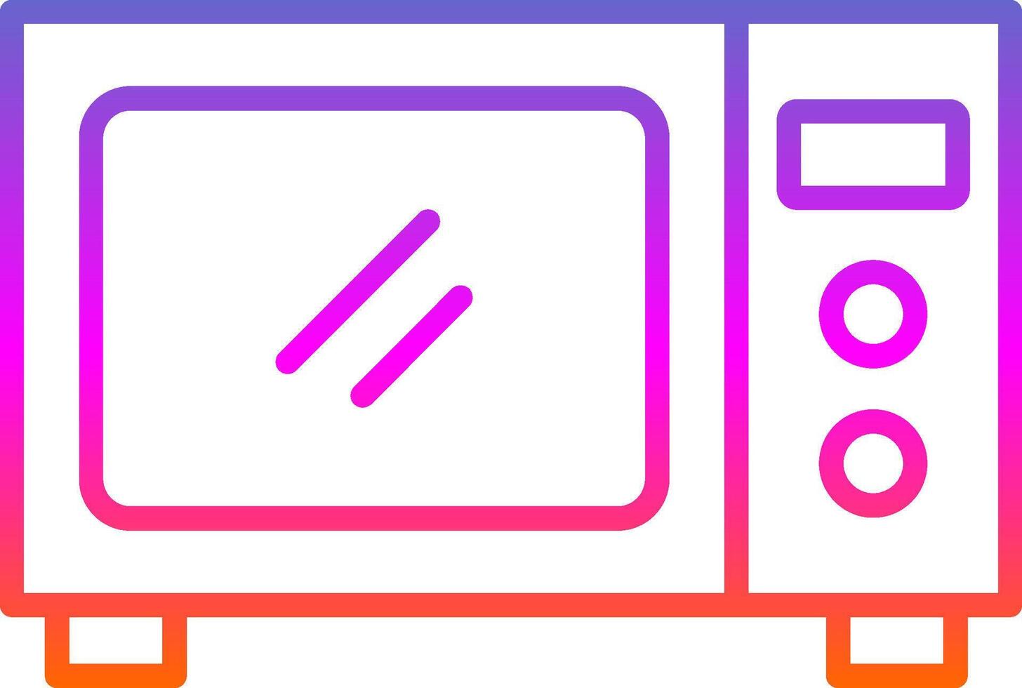 Microwave Line Gradient Icon Design vector