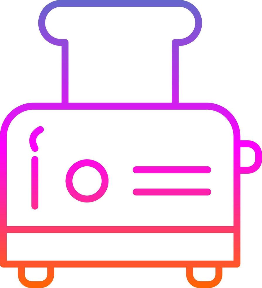 Toaster Line Gradient Icon Design vector