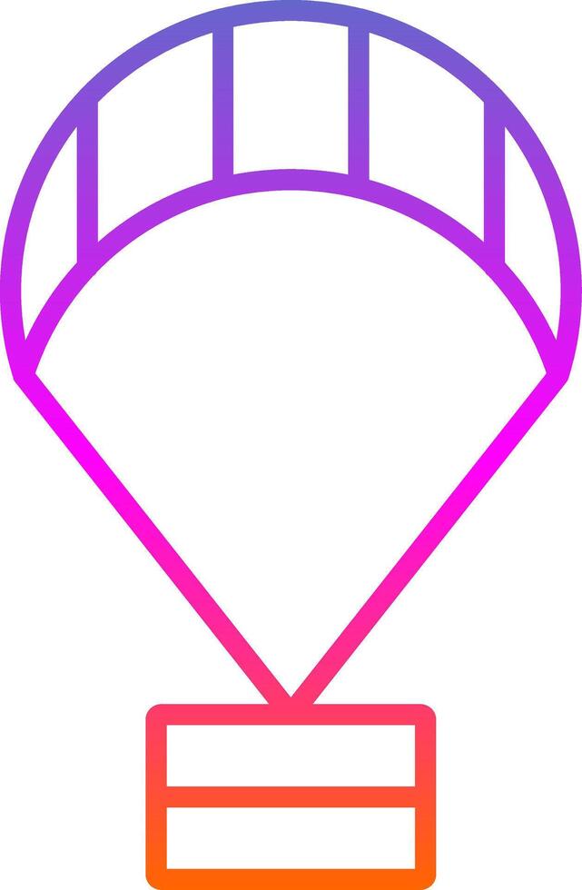 Paragliding Line Gradient Icon Design vector