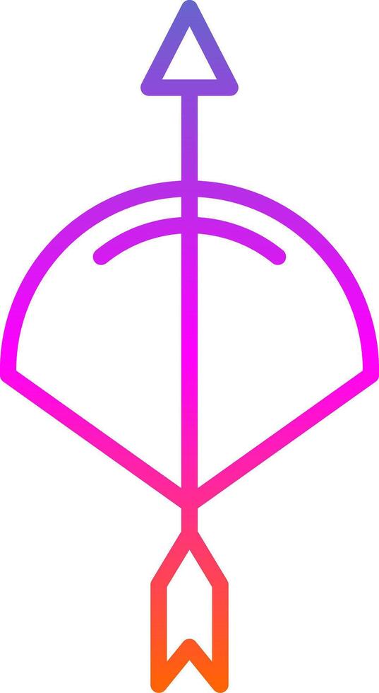 Archery Line Gradient Icon Design vector