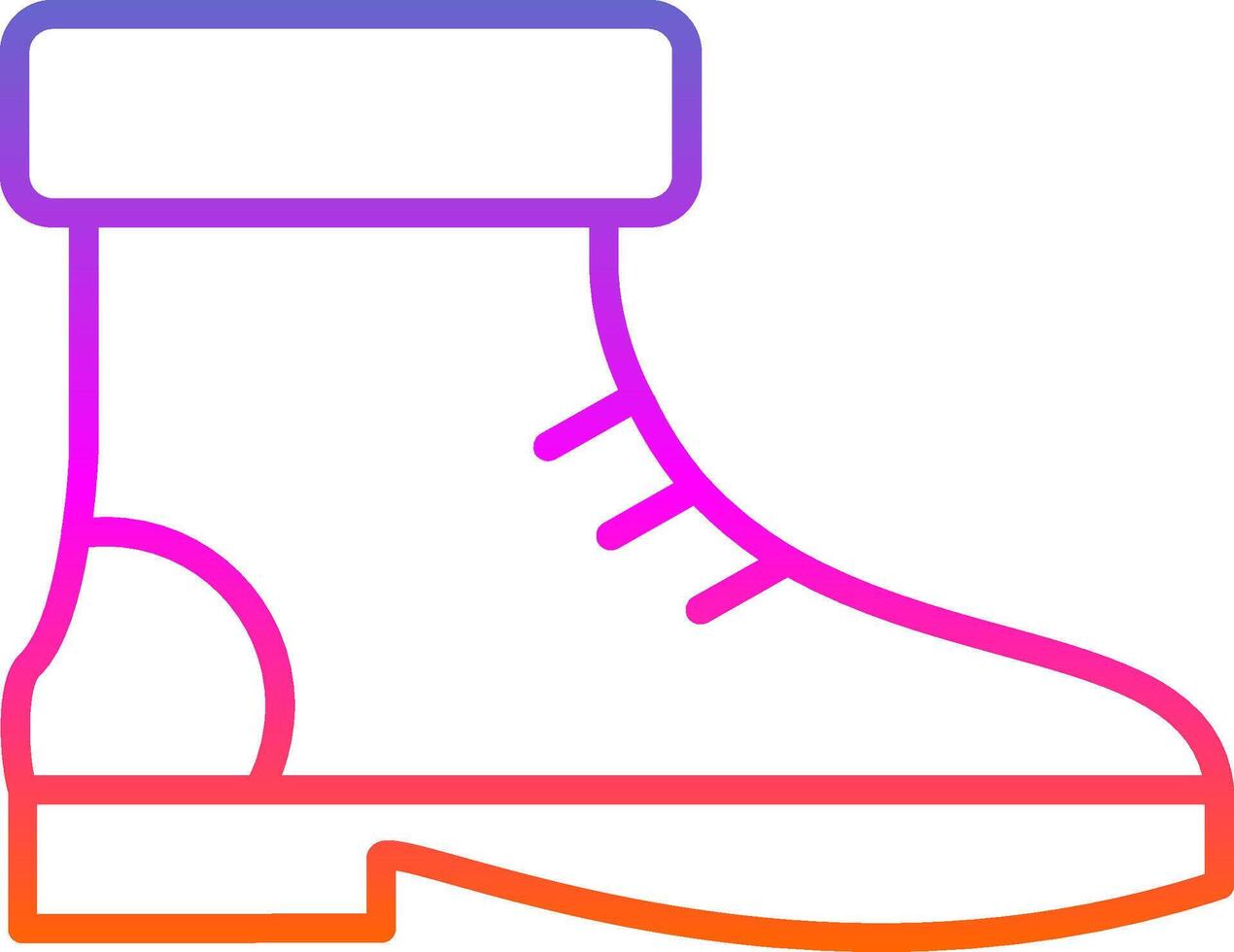 Boot Line Gradient Icon Design vector