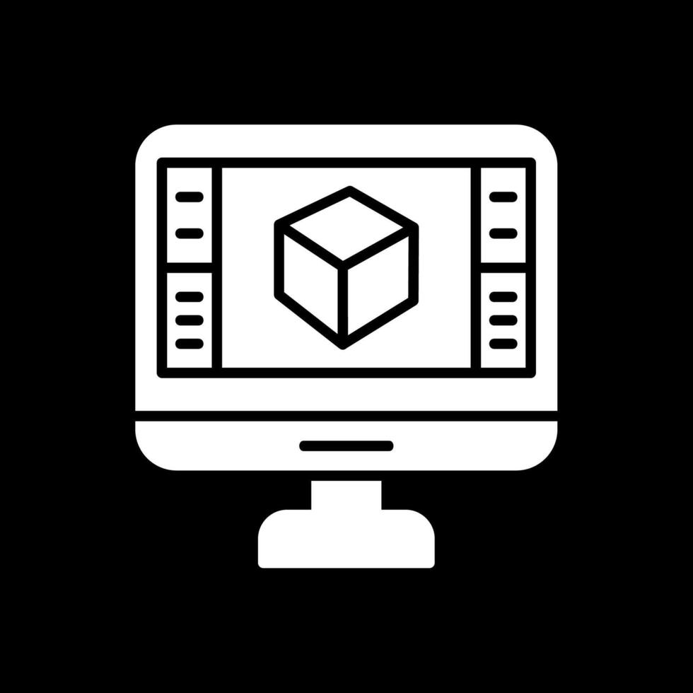 Product Design Glyph Inverted Icon Design vector