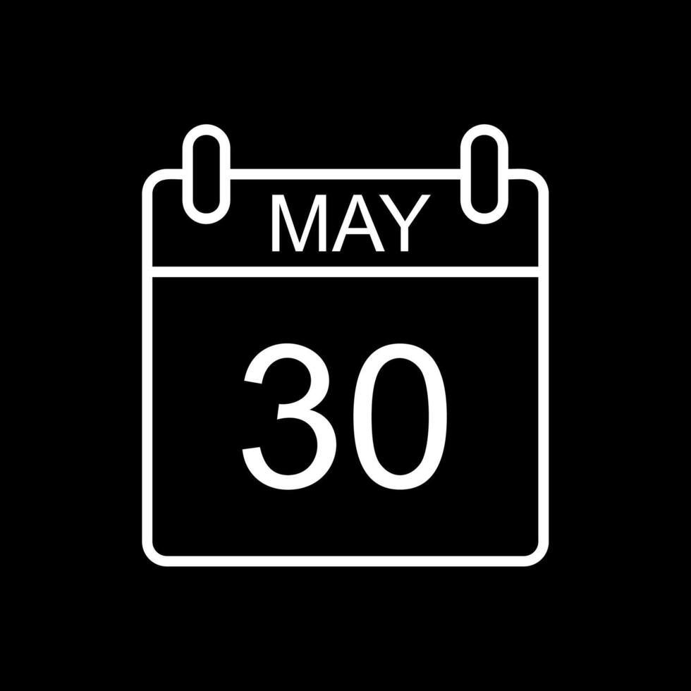 May Line Inverted Icon Design vector