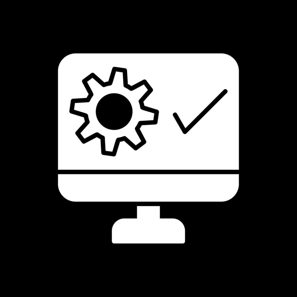 System Glyph Inverted Icon Design vector