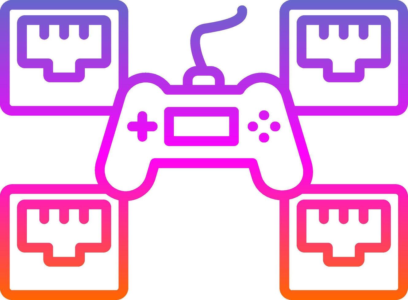 Lan Equipment Line Gradient Icon Design vector