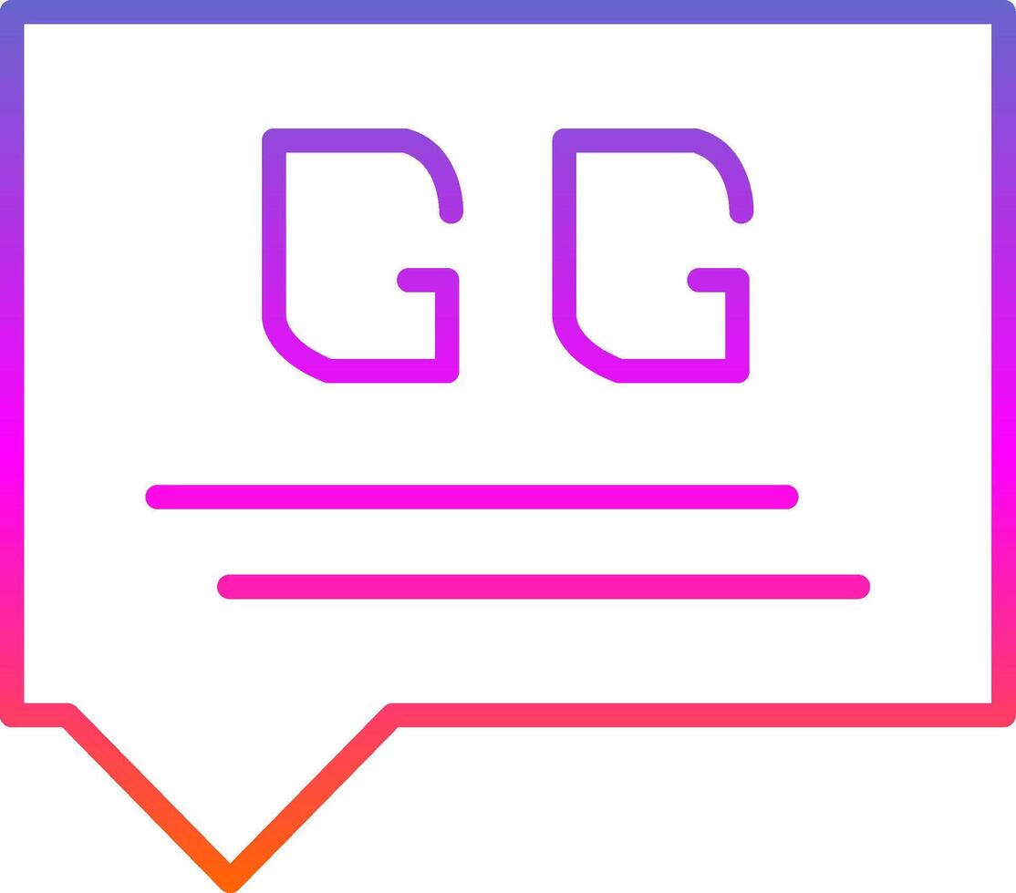 Message Line Gradient Icon Design vector
