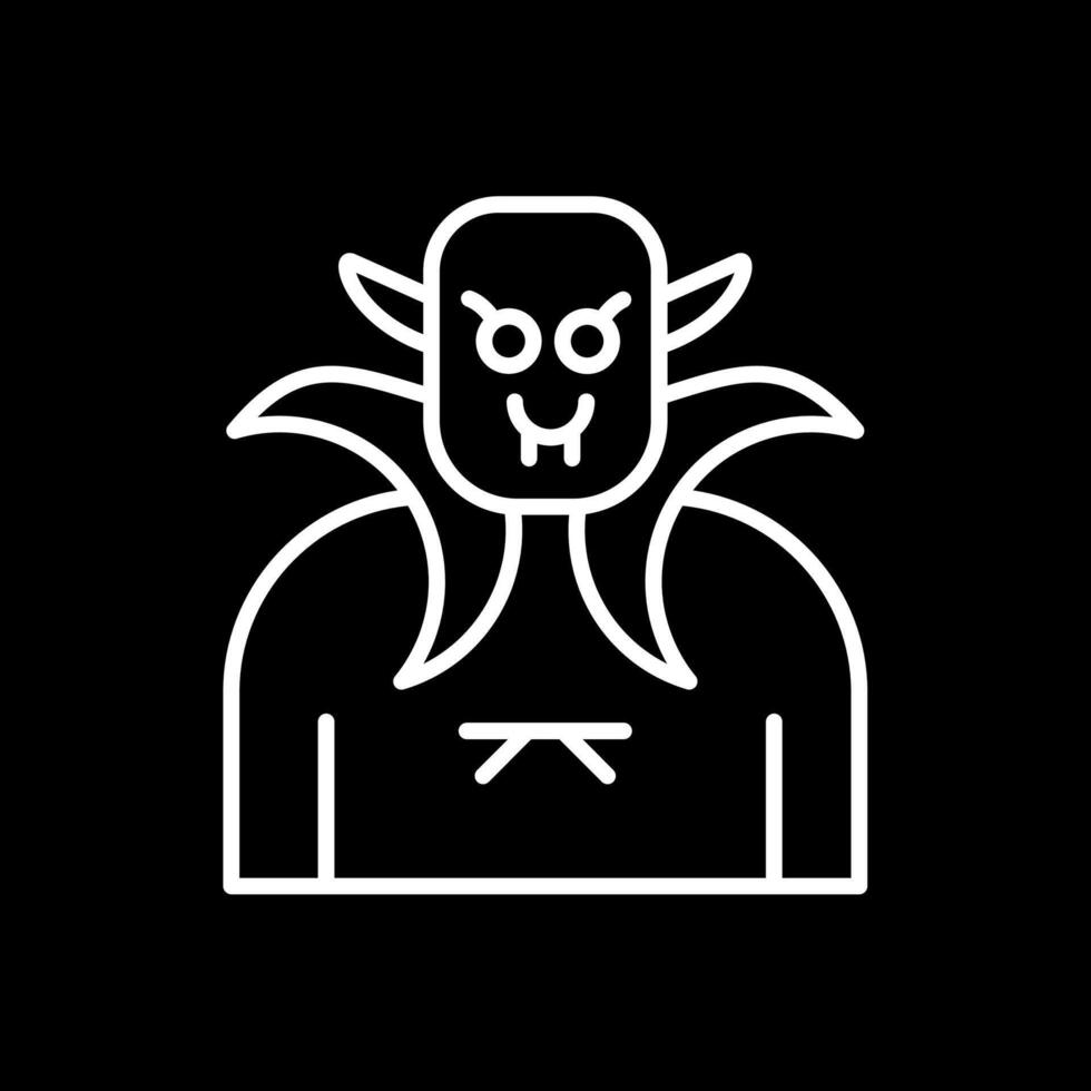 Vampire Line Inverted Icon Design vector