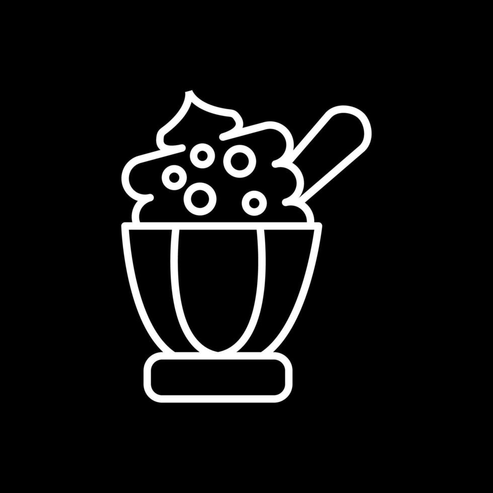 Sorbet Line Inverted Icon Design vector