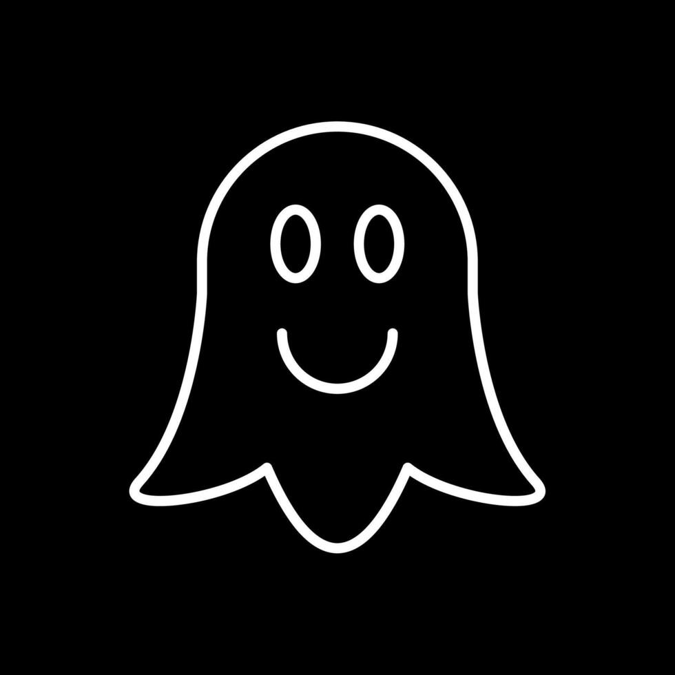 Ghost Line Inverted Icon Design vector