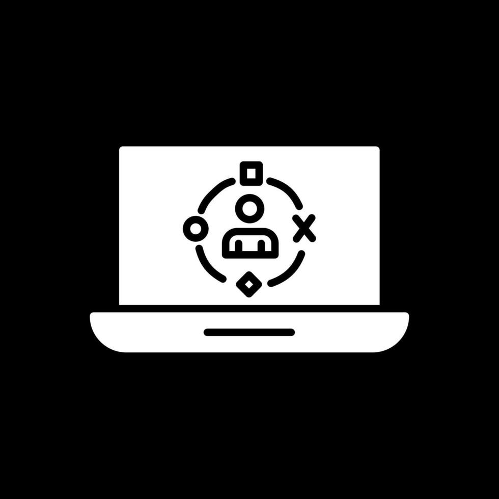 User Experience Glyph Inverted Icon Design vector