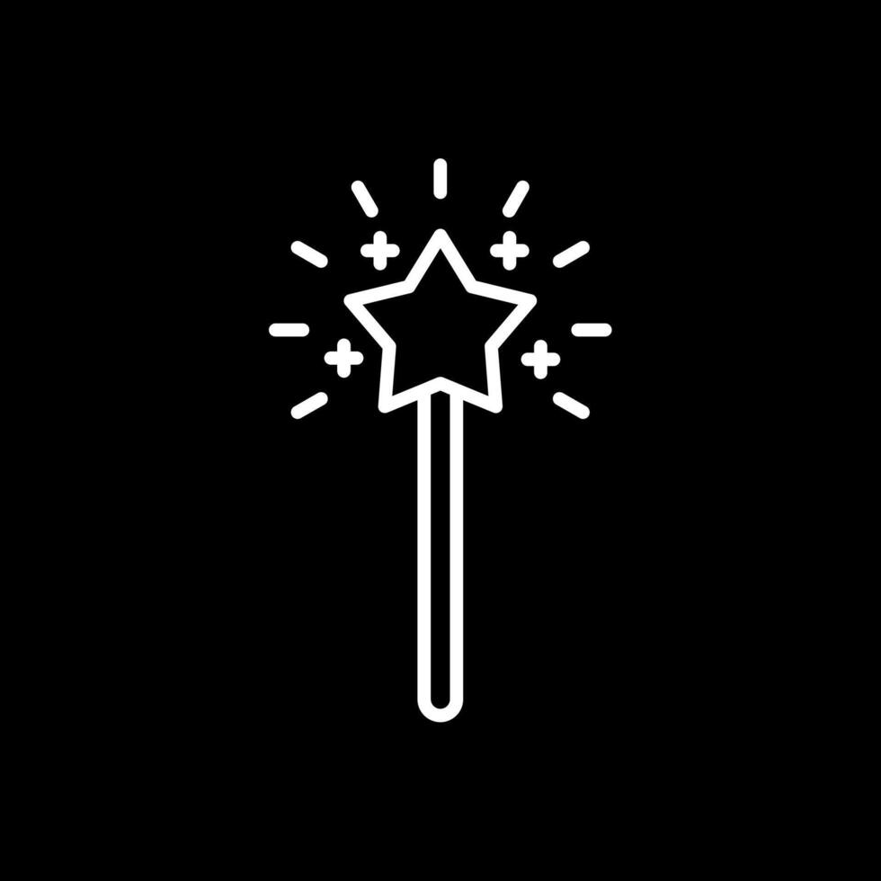 Magic Wand Line Inverted Icon Design vector