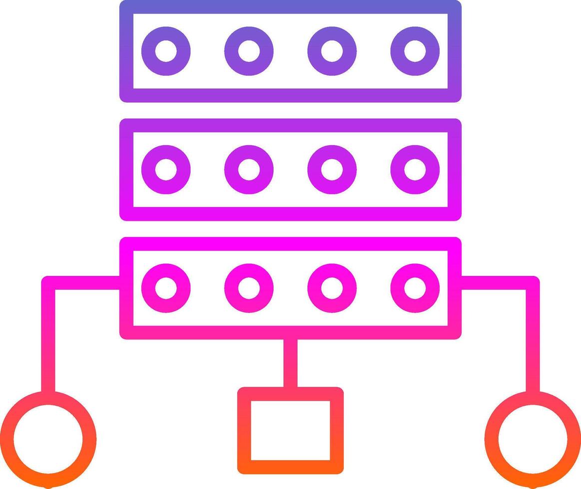 Data Structure Line Gradient Icon Design vector