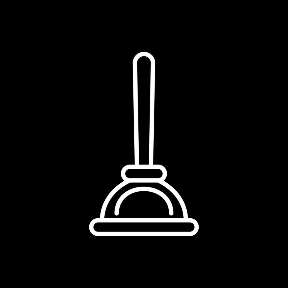Plunger Line Inverted Icon Design vector