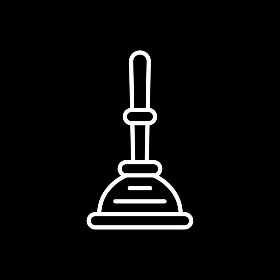 Plunger Line Inverted Icon Design vector
