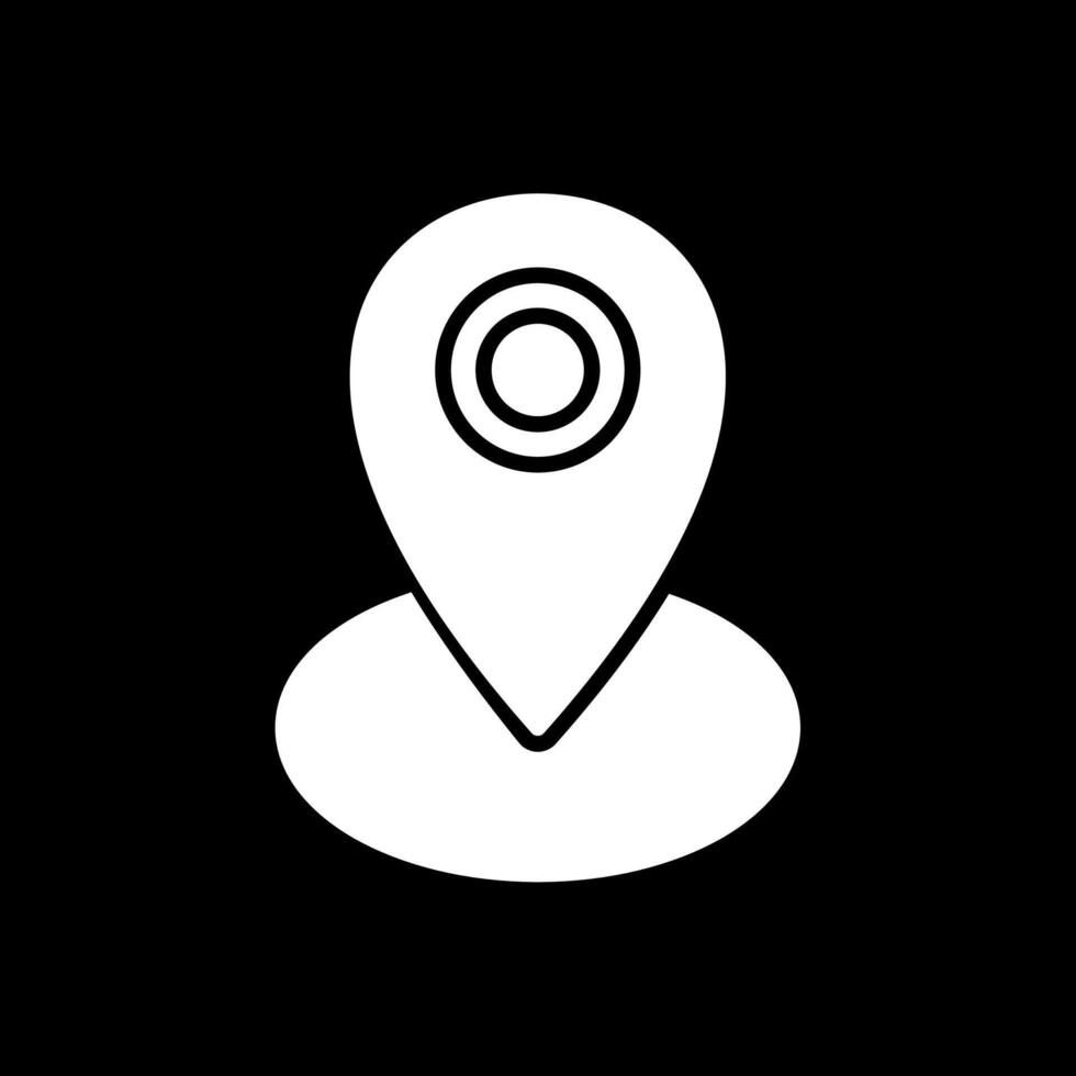 Gps Glyph Inverted Icon Design vector