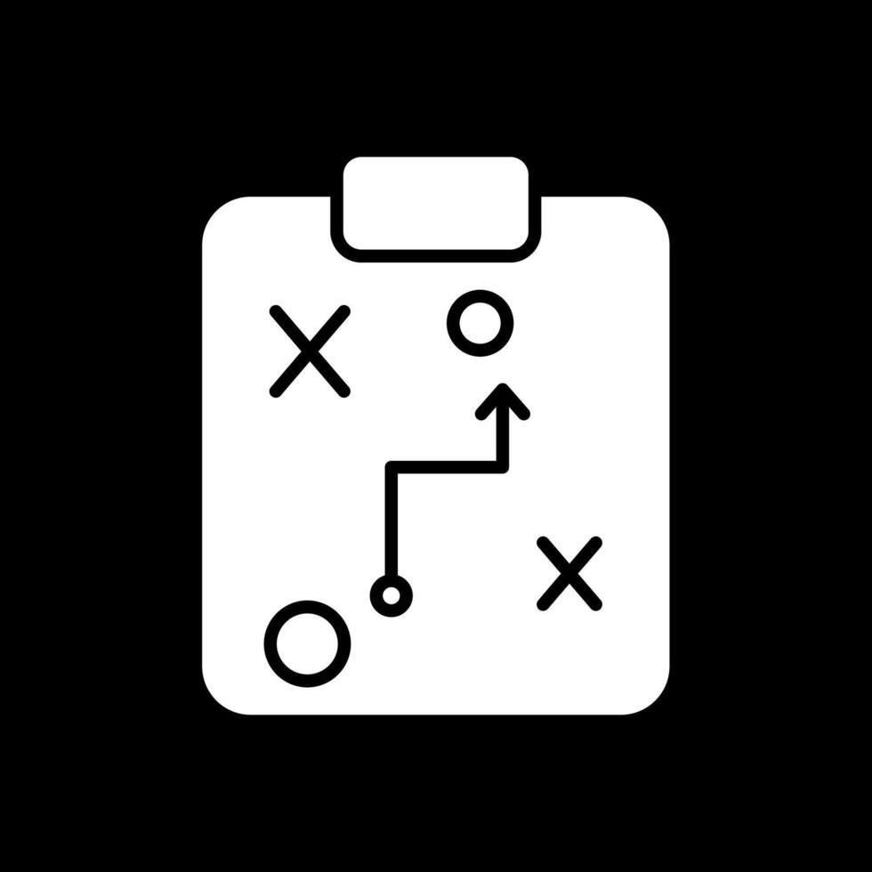 Planning Glyph Inverted Icon Design vector