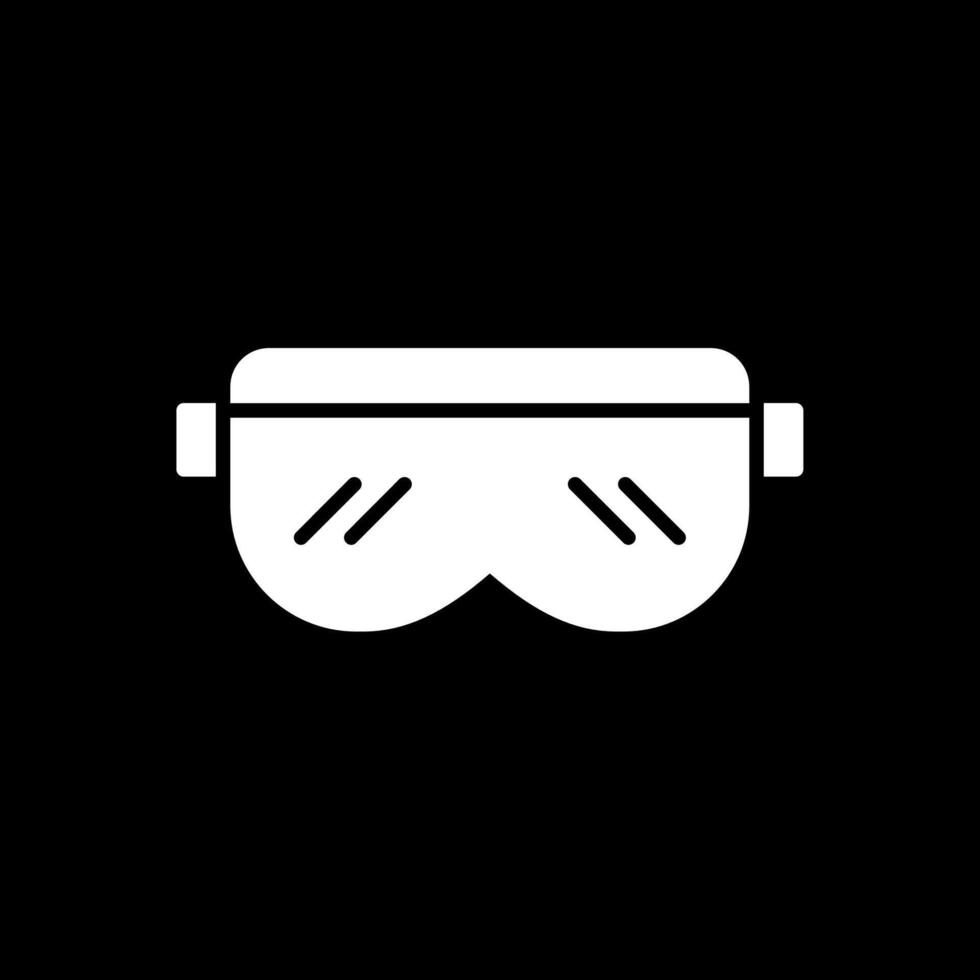 Safety Glasses Glyph Inverted Icon Design vector