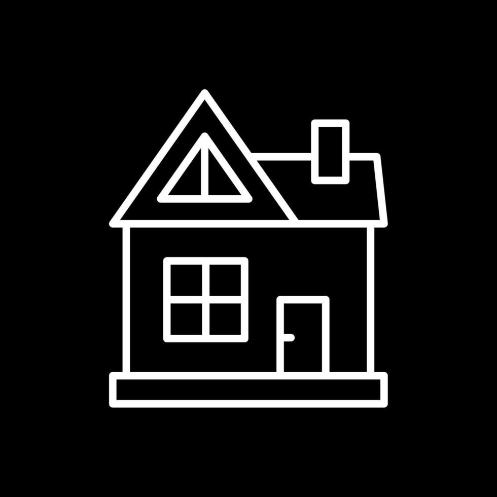 casa línea invertido icono diseño vector