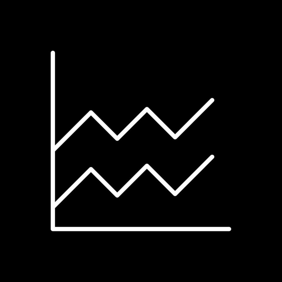 Area Graph Line Inverted Icon Design vector