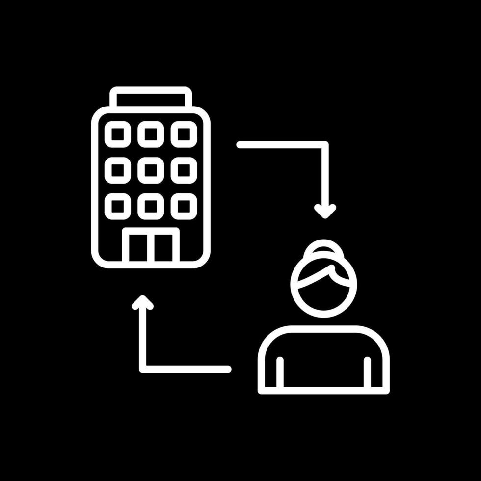 B2c Line Inverted Icon Design vector