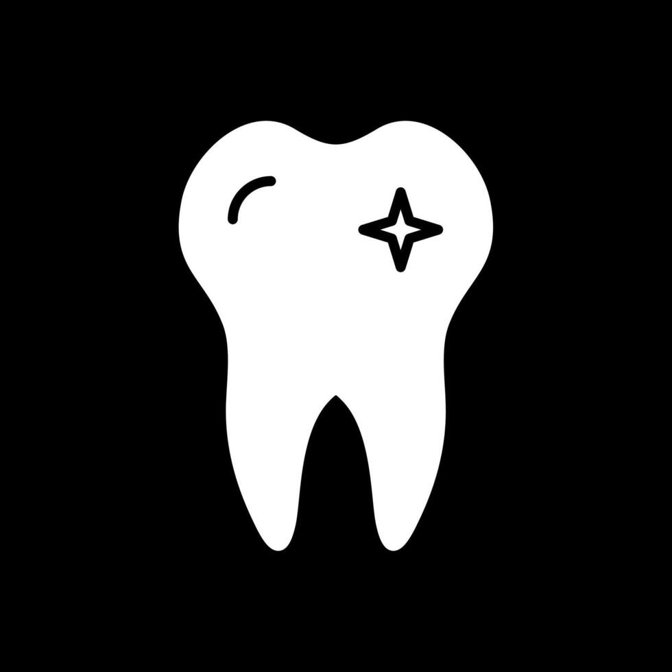 Teeth Glyph Inverted Icon Design vector