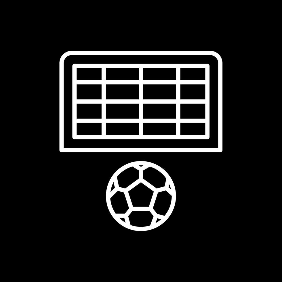 Football Goal Line Inverted Icon Design vector