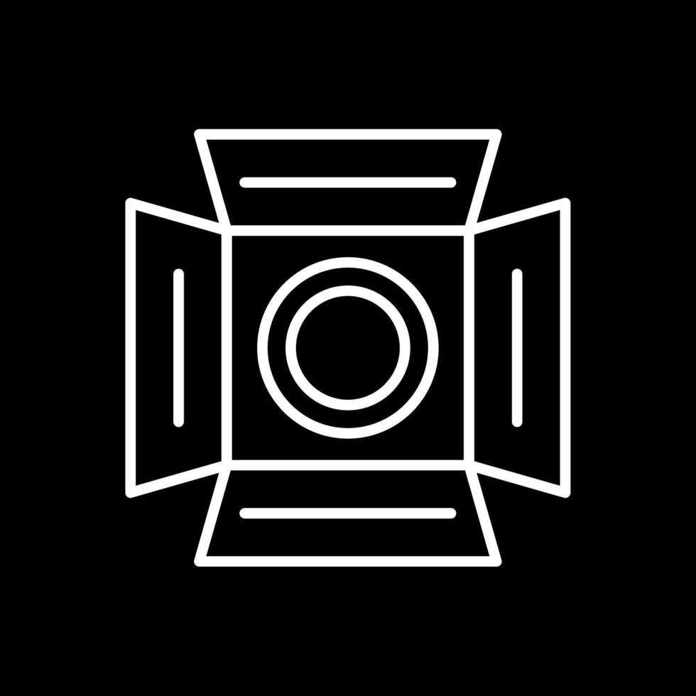 Spotlight Line Inverted Icon Design vector