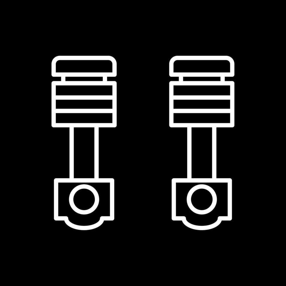 Pistons Line Inverted Icon Design vector
