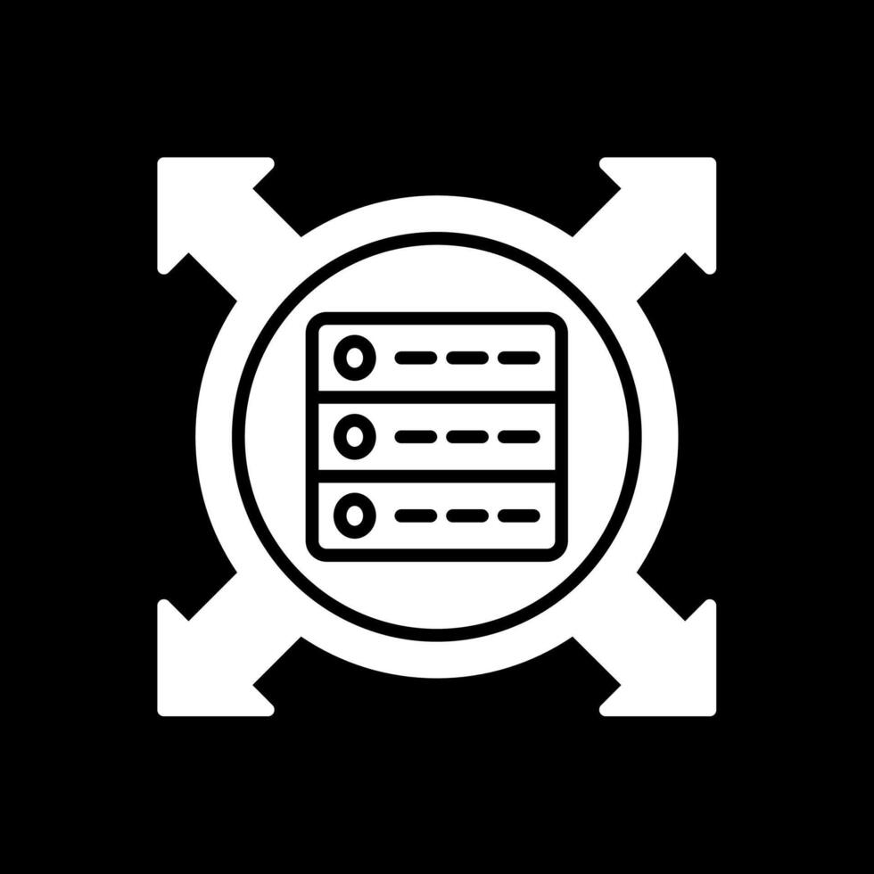 Data Driven Glyph Inverted Icon Design vector
