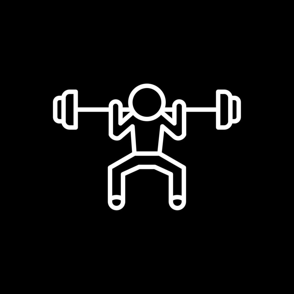 Weight Lifting Line Inverted Icon Design vector