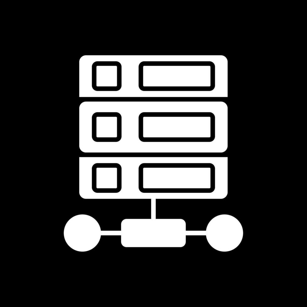 Database Glyph Inverted Icon Design vector