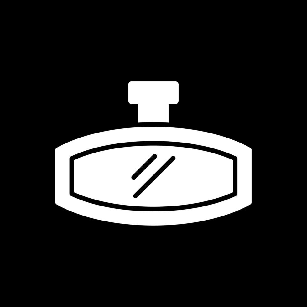 Rearview Mirror Glyph Inverted Icon Design vector